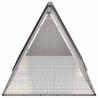 Cage pour lapin Anthracite 201,5x80,5x71 cm Acier galvanisé 