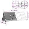 Cage pour lapin Anthracite 201,5x80,5x71 cm Acier galvanisé 