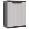 Armoire de rangement d'extérieur gris et noir 65x37x85 cm PP 