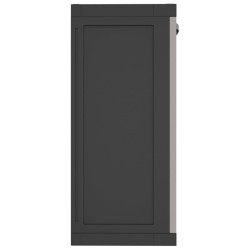 Armoire de rangement d'extérieur gris et noir 65x37x85 cm PP 