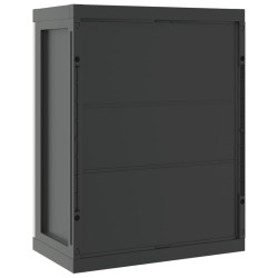 Armoire de rangement d'extérieur gris et noir 65x37x85 cm PP 