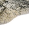 Tapis en peau de mouton 60 x 180 cm Mélange de gris foncé 