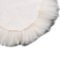 Tapis en peau de mouton 60 x 180 cm Mélange de gris foncé 
