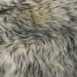 Tapis en peau de mouton 60 x 180 cm Mélange de gris foncé 