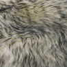Tapis en peau de mouton 60 x 180 cm Mélange de gris foncé 