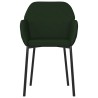 Chaises à manger lot de 2 Vert foncé Velours 