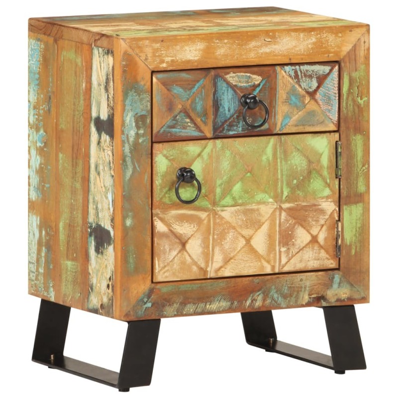 Table de chevet 40 x 30 x 50 cm Bois de récupération massif Table de chevet 40 x 30 x 50 cm Bois de récupération massif