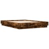 Cadre de lit sans matelas chêne fumé 120x190 cm 