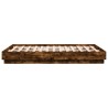 Cadre de lit sans matelas chêne fumé 120x190 cm 