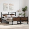 Cadre de lit sans matelas chêne marron 140x190 cm 