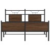 Cadre de lit sans matelas chêne marron 140x190 cm 