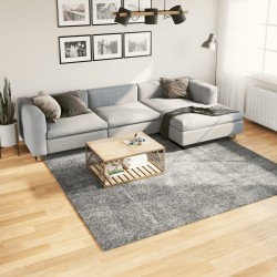 Tapis shaggy PAMPLONA poils longs moderne vert 240x240 cm 