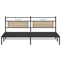 Cadre de lit sans matelas chêne sonoma 200x200 cm 