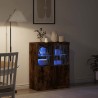 Buffet chêne fumé 81x37x100 cm bois d'ingénierie 