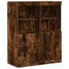 Buffet chêne fumé 81x37x100 cm bois d'ingénierie 