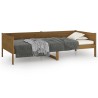 Lit de jour sans matelas marron miel bois pin massif 80x200 cm 