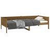 Lit de jour sans matelas marron miel bois pin massif 80x200 cm 