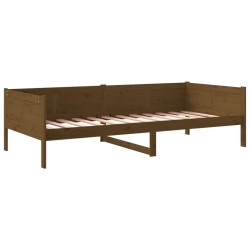 Lit de jour sans matelas marron miel bois pin massif 80x200 cm 