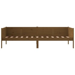 Lit de jour sans matelas marron miel bois pin massif 80x200 cm 