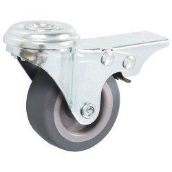24 pcs Roulettes pivotantes à trou de boulon 50 mm 