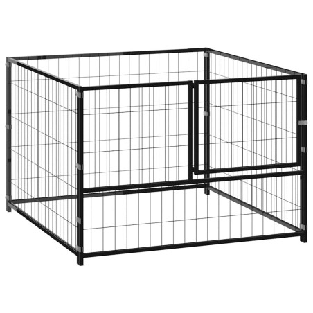 Chenil Noir 100x100x70 cm Acier 
