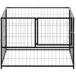 Chenil Noir 100x100x70 cm Acier 