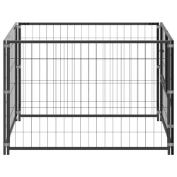 Chenil Noir 100x100x70 cm Acier 