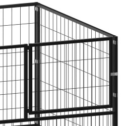 Chenil Noir 100x100x70 cm Acier 