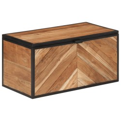Boîte de rangement 60x30x30 cm bois massif d'acacia et fer 