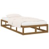 Cadre de lit sans matelas marron miel 100x200 cm bois massif 