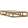 Cadre de lit sans matelas marron miel 100x200 cm bois massif 