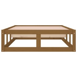 Cadre de lit sans matelas marron miel 100x200 cm bois massif 