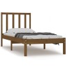 Cadre de lit sans matelas marron miel pin massif 100x200 cm 