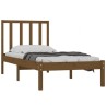 Cadre de lit sans matelas marron miel pin massif 100x200 cm 