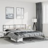 Cadre de lit métal sans matelas avec tête de lit noir 183x213cm 