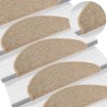 Tapis d'escalier auto-adhésifs 15 pcs Beige foncé 65x21x4 cm 