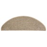 Tapis d'escalier auto-adhésifs 15 pcs Beige foncé 65x21x4 cm 