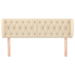 Tête de lit avec oreilles Crème 163x23x78/88 cm Tissu 