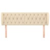 Tête de lit avec oreilles Crème 163x23x78/88 cm Tissu 