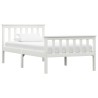Cadre de lit sans matelas blanc bois de pin massif 100x200 cm 