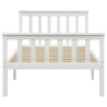 Cadre de lit sans matelas blanc bois de pin massif 100x200 cm 