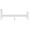 Cadre de lit sans matelas blanc bois de pin massif 100x200 cm 