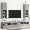 Meubles TV avec lumières LED 2 pcs sonoma gris 30,5x30x102 cm 