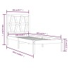 Cadre de lit sans matelas marron miel bois massif 100x200 cm 