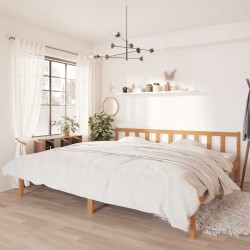 Cadre de lit sans matelas marron miel bois massif 200x200 cm 