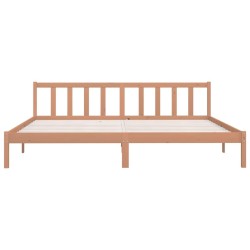 Cadre de lit sans matelas marron miel bois massif 200x200 cm 