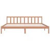 Cadre de lit sans matelas marron miel bois massif 200x200 cm 