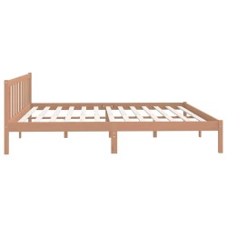 Cadre de lit sans matelas marron miel bois massif 200x200 cm 
