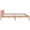 Cadre de lit sans matelas marron miel bois massif 200x200 cm 