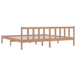 Cadre de lit sans matelas marron miel bois massif 200x200 cm 